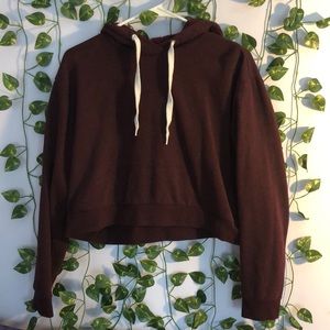 Maroon Cropped Sweatshirt